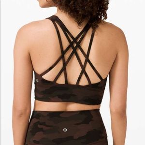 Lululemon Free to be Serene longline brown earth camo